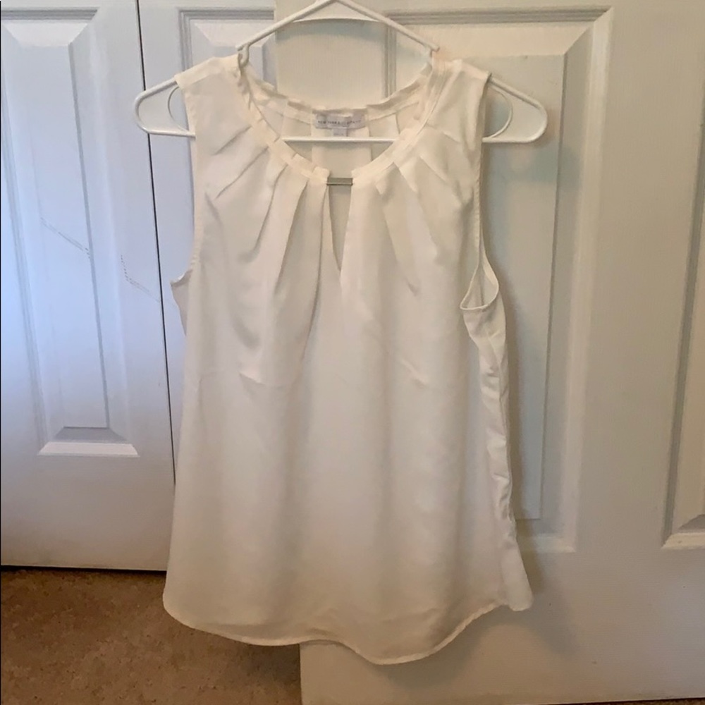 White Sleeveless Blouse